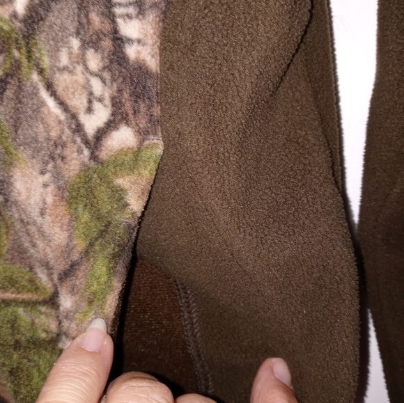 Magellan outdoors boy's full zip brown camouflage fleece jacket w pockets Small - Picture 4 of 9